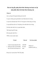 Xin trả lại giấy phép khai thác khoáng sản hoặc trả lại một phần diện tích khai thác khoáng sản docx