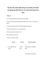 Cấp lại Giấy chứng nhận đăng ký hoạt động chi nhánh văn phòng đại diện Hợp tác xã trong trường hợp bị hư hỏng ppsx