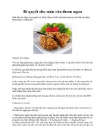 Bí quyết cho món rán thơm ngon pps