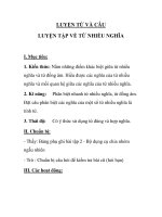 LUYỆN TỪ VÀ CÂU LUYỆN TẬP VỀ TỪ NHIỀU NGHĨA ppsx