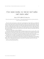 Các định nghĩa và thuật ngữ kiểm thử phần mềm