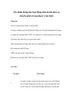 Xác nhận thông báo hoạt động kinh doanh dịch vụ chuyển phát (trong phạm vi nội tỉnh) pdf