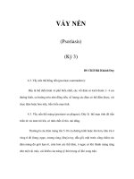 VẨY NẾN (Psoriasis) (Kỳ 3) doc