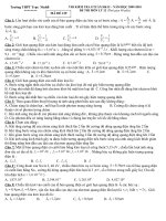 Đề Thi  8 tuần học kì II  lop 12 Mã đề 129