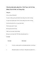 Cấp bản dịch giấy phép lái xe Việt Nam ( do Sở Giao thông Vận tải tỉnh An Giang cấp ) ppt