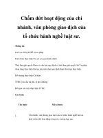 Chấm dứt hoạt động của chi nhánh, văn phòng giao dịch của tổ chức hành nghề luật sư. ppsx