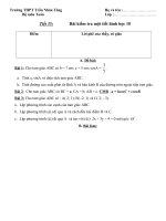 Tiết 35: Kiểm tra 45''''