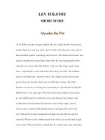 LUYỆN ĐỌC TIẾNG ANH QUA CÁC TÁC PHẨM VĂN HỌC – LEV TOLSTOY- SHORT STORY 6 pptx