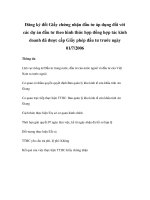 Đăng ký đổi Giấy chứng nhận đầu tư áp dụng đối với các dự án đầu tư theo hình thức hợp đồng hợp tác kinh doanh đã được cấp Giấy phép đầu tư trước ngày 01/7/2006 doc