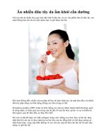 Ăn nhiều dâu tây da ẩm khỏi cần dưỡng ppsx