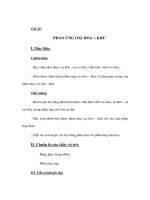 Giáo án Hoá học lớp 8 - PHẢN ỨNG OXI HÓA – KHỬ pot