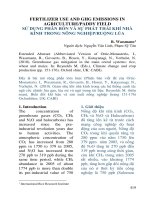 Báo cáo sử dụng phân bón và sự phát thải khí nhà kính trong nông nghiệp ruộng lúa