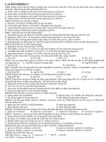 Câu hỏi trắc nghiệm Cacbonhidrat docx