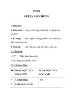 TOÁN LUYỆN TẬP CHUNG tuần 17 pps