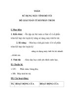 TOÁN SỬ DỤNG MÁY TÍNH BỎ TÚI ĐỂ GIẢI TOÁN TỈ SỐ PHẦN TRĂM pps