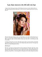 Lựa chọn mascara cho đôi mắt của bạn pps