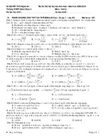 Đề Thi Thử ĐH Môn LÝ Lần I - THPT Diễn Châu 3 - Nghệ An [2009 - 2010] potx