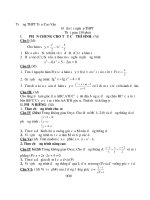 Đề Thi Thử Tốt Nghiệp THPT Môn TOÁN - THPT Trần Cao Vân docx
