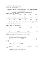 Đề  thi Toán Cuối HKI 08-09