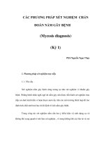 CÁC PHƯƠNG PHÁP XÉT NGHIỆM CHẨN ĐOÁN NẤM GÂY BỆNH (Kỳ 1) pptx