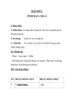 ĐẠO ĐỨC TÌNH BẠN (Tiết 1) ppsx