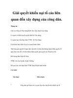 Giải quyết khiếu nại tố cáo liên quan đến xây dựng của công dân. ppt