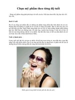 Chọn mỹ phẩm theo từng độ tuổi docx