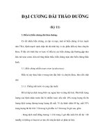 ĐẠI CƯƠNG ĐÁI THÁO ĐƯỜNG (Kỳ 11) docx
