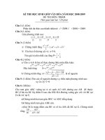 DE và đáp án THI HOC SINH GIOI 9 (08-09).
