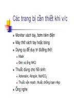 Thở máy trong hồi sinh tim - phổi và vận chuyển bệnh nhân nặng (Phần 5) pptx
