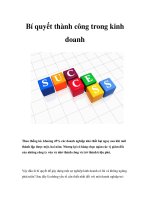 Bí quyết thành công trong kinh doanh pot