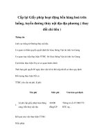 Cấp lại Giấy phép hoạt động bến hàng hoá trên luồng, tuyến đường thủy nội địa địa phương ( thay đổi chỉ tiêu ) doc