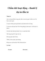 Chấm dứt hoạt động – thanh lý dự án đầu tư ppsx