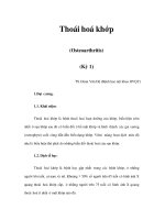 Thoái hoá khớp (Osteoarthritis) (Kỳ 1) pps