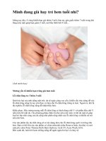 Mình đang già hay trẻ hơn tuổi nhỉ? doc