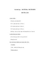 Giáo án Toán 1 - MƯỜI BA- MƯỜI BỐN - MƯỜI LĂM doc