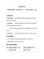 CHÍNH TẢ PHÂN BIỆT ÂM ĐẦU n / l - ÂM CUỐI n – ng ppsx