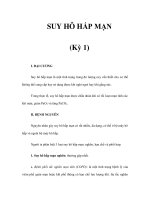 SUY HÔ HẤP MẠN (Kỳ 1) pps