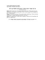 Ôn thi môn GDCD 7 học kỳ 2