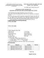 kế hoạch luyện tạp bóng đá nam GV