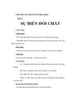 Giáo án Hoá học lớp 8 - PHẢN ỨNG HÓA HỌC pdf