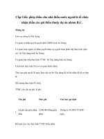 Cấp Giấy phép thầu cho nhà thầu nước ngoài là tổ chức nhận thầu các gói thầu thuộc dự án nhóm B,C. ppt