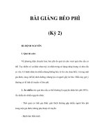 BÀI GIẢNG BÉO PHÌ (Kỳ 2) pptx