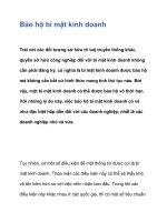 Bảo hộ bí mật kinh doanh ppt