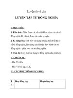 Luyện từ và câu LUYỆN TẬP TỪ ĐỒNG NGHĨA potx