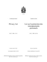 Canada privacy act canada