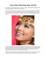 Làm răng trắng bóng ngay tại nhà ppt