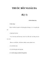 THUỐC BÔI NGOÀI DA (Kỳ 1) pptx