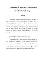 Viêm thuyên tắc mạch máu – hậu quả tất yếu của nghiện thuốc lá nặng (Kỳ 1) potx