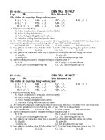 KIỂM TRA 15 PHÚT:Hidrocacbonkhong no-RẤT HAY ĐÓ